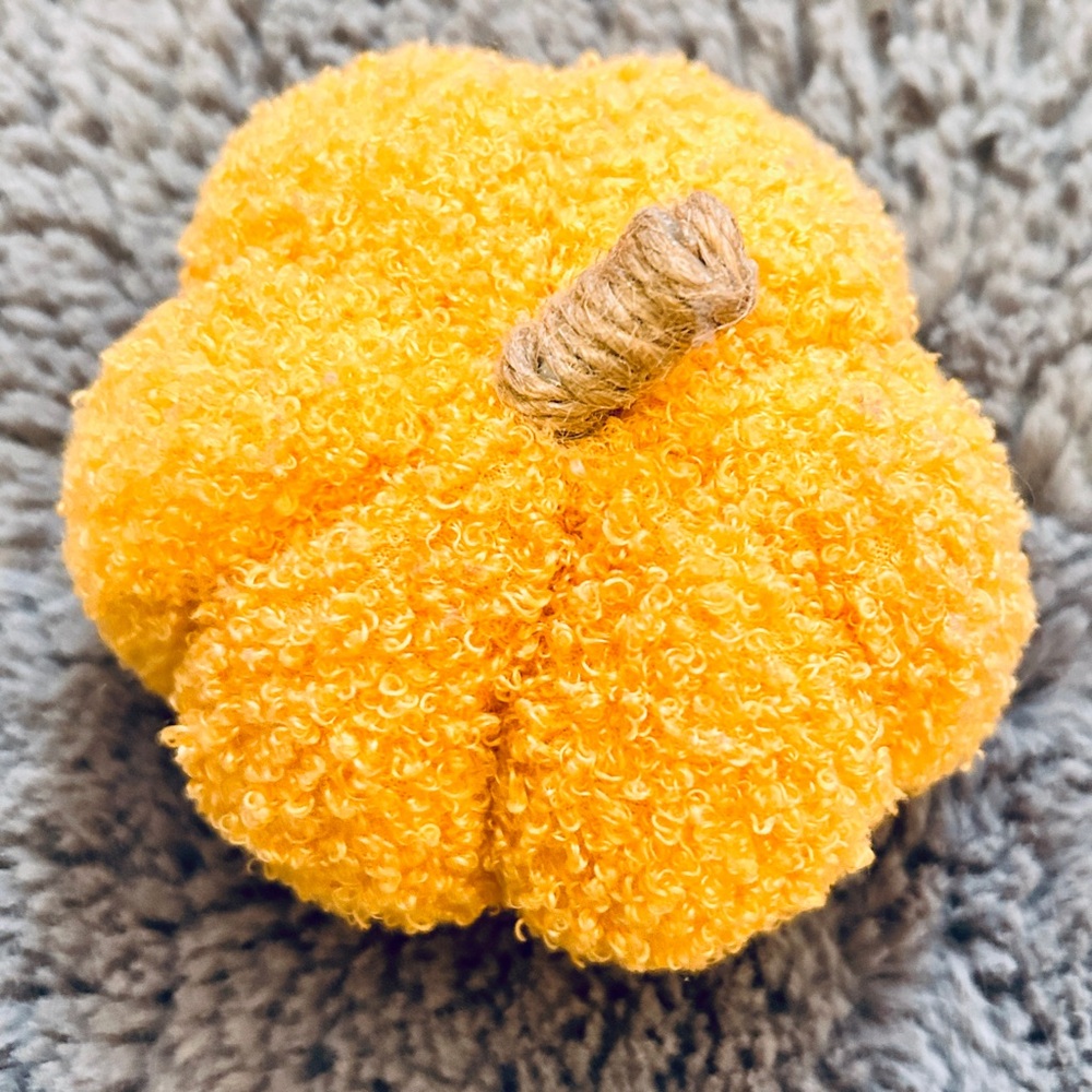 Yellow Textured Pumpkin Home Accent